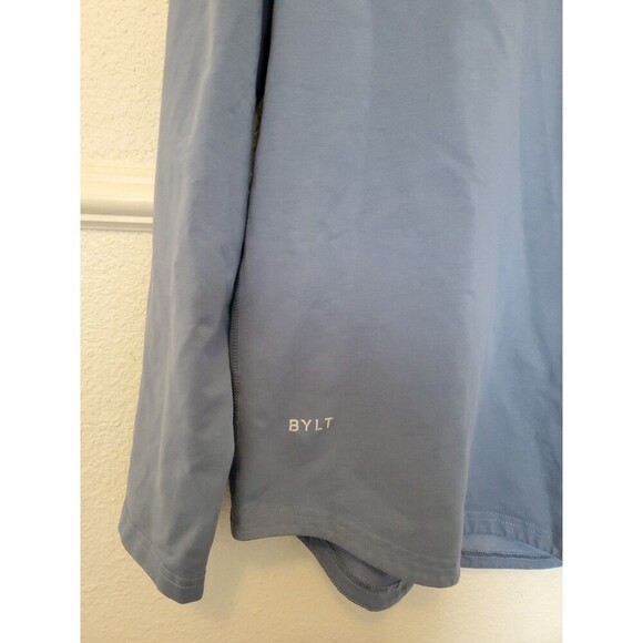 BYLT Premium Basics Lux T-Shirt Sz XL Drop Cut Long Sleeve Stretch Active Gray - Picture 5 of 16